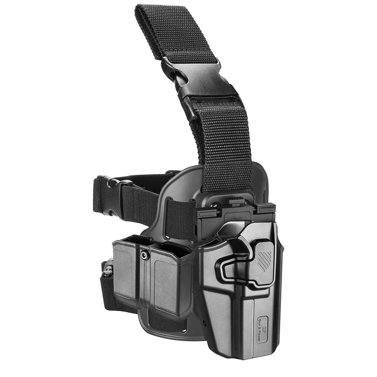 Level II Drop Leg Holster, Universal Holster for Sub-Compact Pistol, Fits Glock 43X MOS, G43X, Sig P365 XMacro P365XL P365, Taurus G3C G2C GX4, SCCY CPX 2 Gen3, Hellcat Pro, Ruger Security 9 SR9 GUN & FLOWER