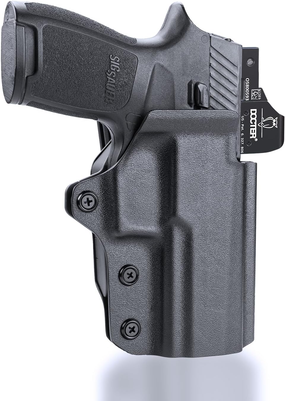 WARRIORLAND OWB KYDEX Holster Thumb Release & Optics Cut Fit: Sig Sauer P320 Full Size/Compact/ P320 M17/P320 M18/P320 X Carry/P320 XFM/P320 AXG Combat/P320 AXG Legion/P320 X Five, Outside Waistband 360 Degree Adj. Fits 1.5"-2.25" Belt, Right Hand polymerholster