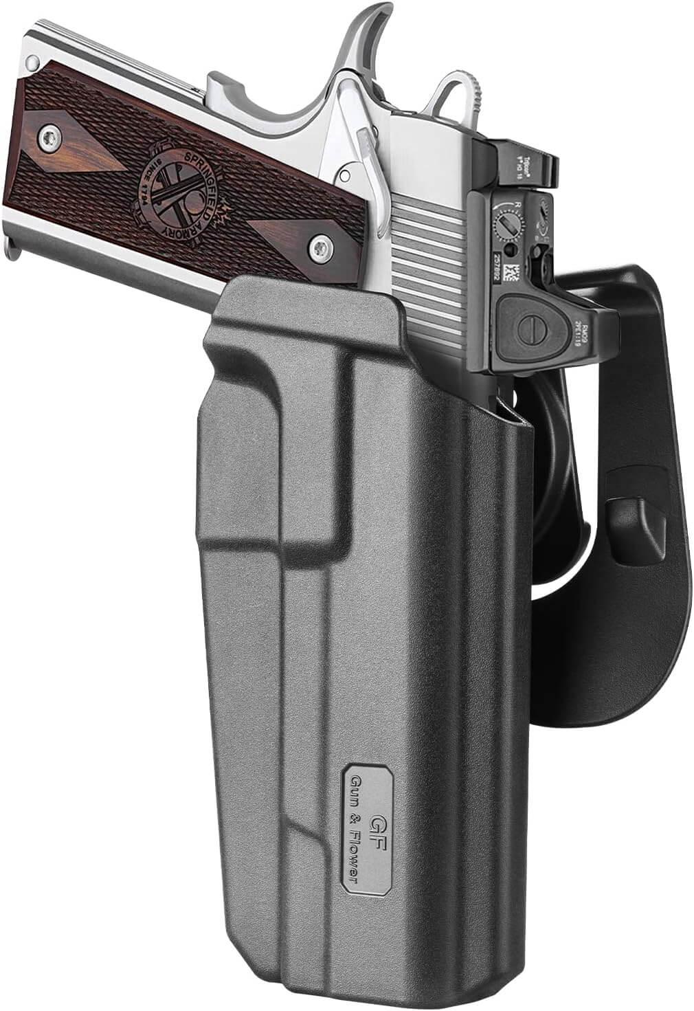 1911 Thumb Release Polymer OWB Paddle Holster, Right Hand | Gun & Flower Gun & Flower