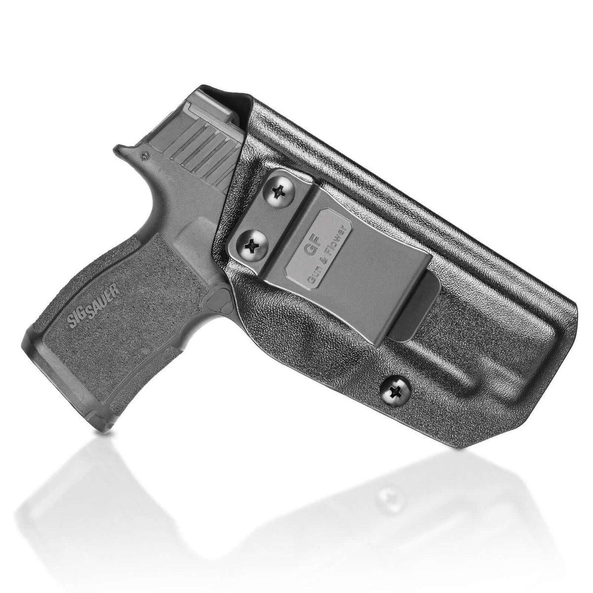 P365XL Holster,IWB Kydex Holster, Fit: Sig Sauer P365 P365 XL P365 SAS P365X P365.380 ACP, Inside Waistband Concealed Carry,Adj. Cant Retention, P365xl Holster Ultimate Comfort & Stability,Right Hand|Gun&Flower Gun & Flower