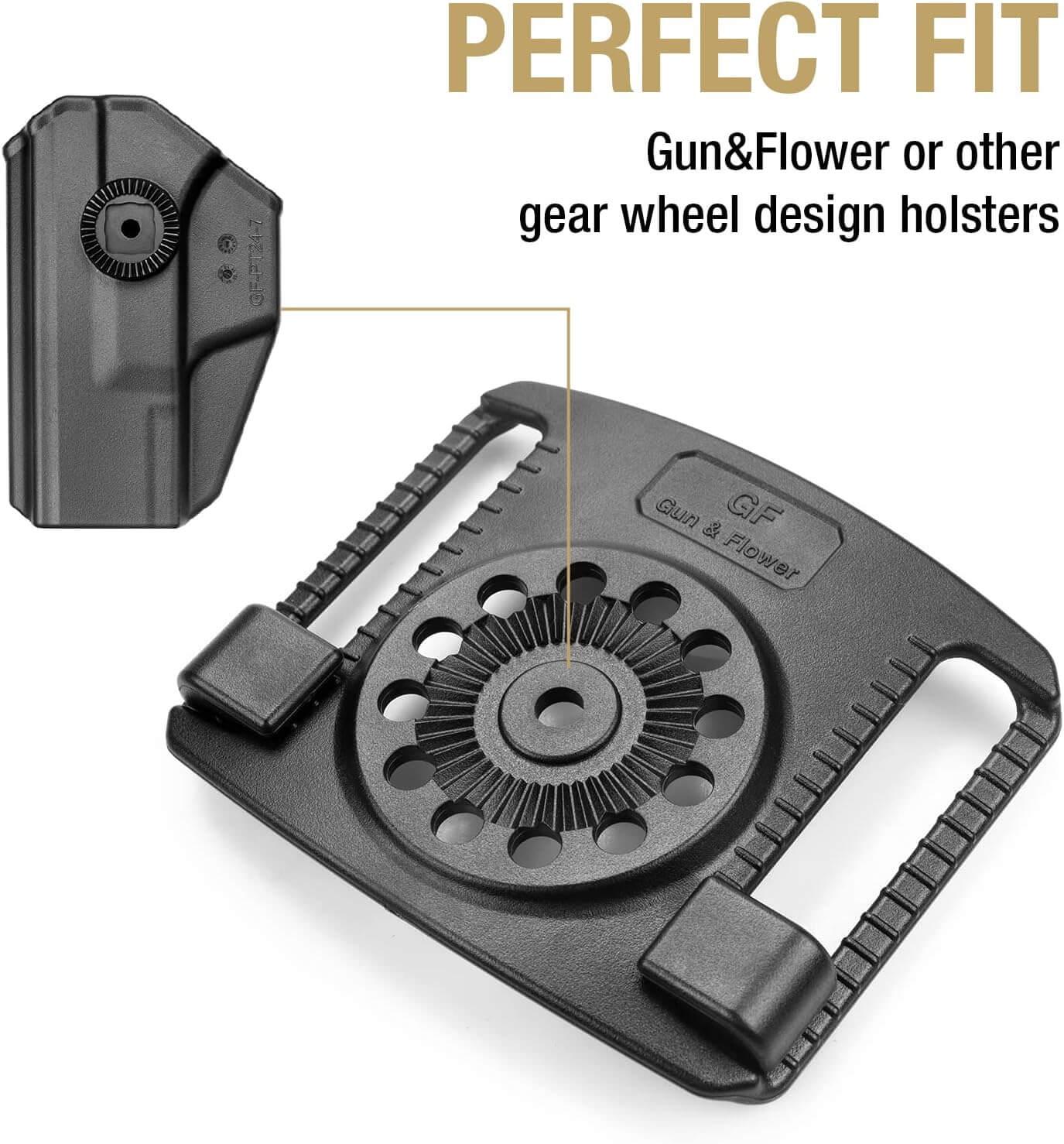 Belt Loop Attachment, Fit Belt Size from 1.5'' to 2.25'', Polymer Belt Loop for Holsters and Attachments, Outside Waistband Carry Gun Accessoires polymerholster