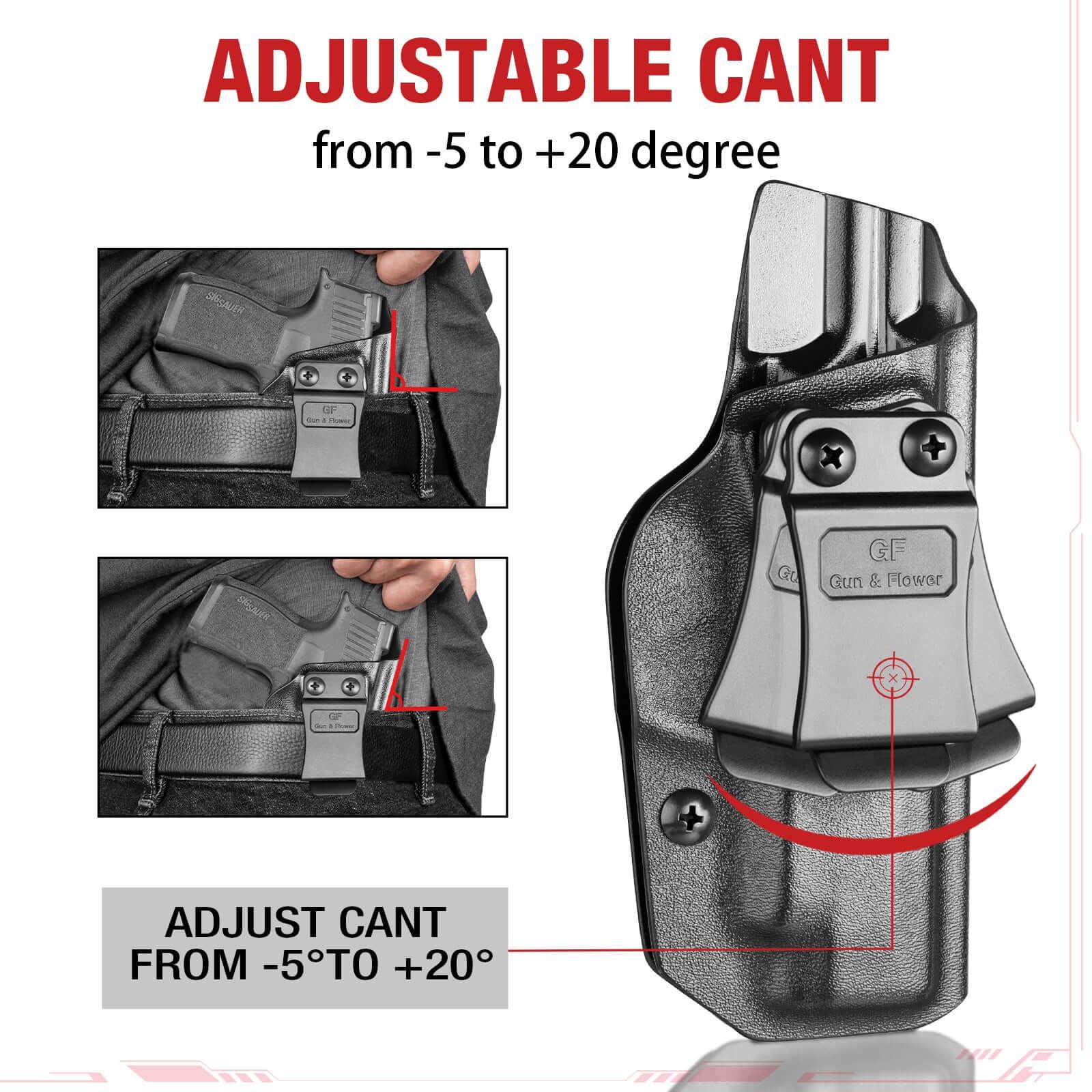 P365XL Holster,IWB Kydex Holster, Fit: Sig Sauer P365 P365 XL P365 SAS P365X P365.380 ACP, Inside Waistband Concealed Carry,Adj. Cant Retention, P365xl Holster Ultimate Comfort & Stability,Right Hand|Gun&Flower Gun & Flower