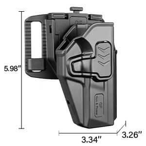 Level II Retention OWB Holster for S&W M&P 9/380 Shield EZ, Belt Loop Attachment, Quick Mounting/Dismounting|Gun&Flower Gun & Flower