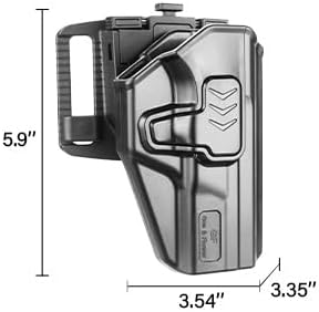 SD9VE & SD40VE Holster, Outside Waistband Holster for S&W SD9 VE & SD40 VE Pistol, Level II Retention, Index Finger Released, Angle adj, Quick Mounting/Dismounting, Right Hand, Fit 1.5-2.0''Belt GUN & FLOWER