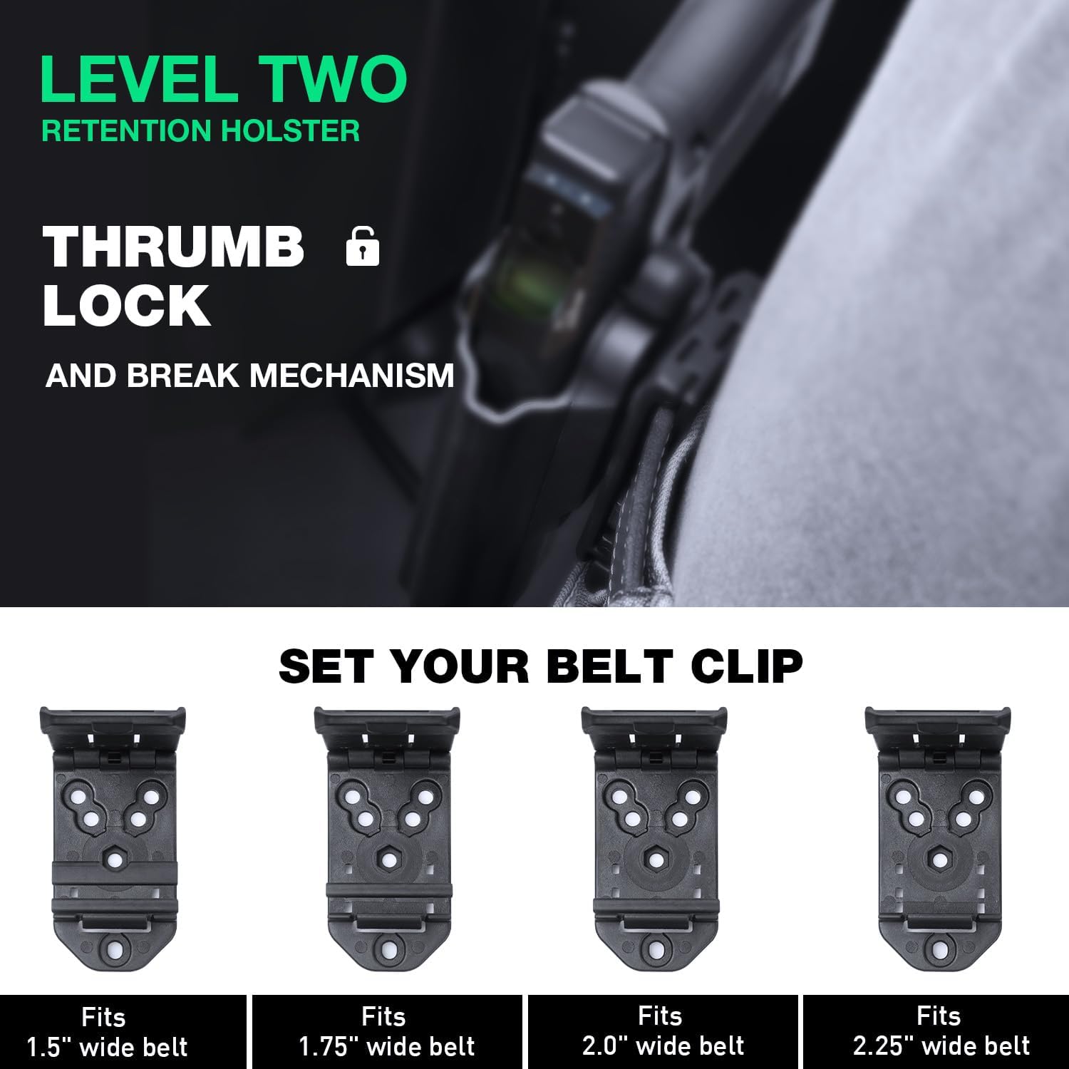 WARRIORLAND OWB KYDEX Holster Thumb Release & Optics Cut Fit: Sig Sauer P320 Full Size/Compact/ P320 M17/P320 M18/P320 X Carry/P320 XFM/P320 AXG Combat/P320 AXG Legion/P320 X Five, Outside Waistband 360 Degree Adj. Fits 1.5"-2.25" Belt, Right Hand polymerholster