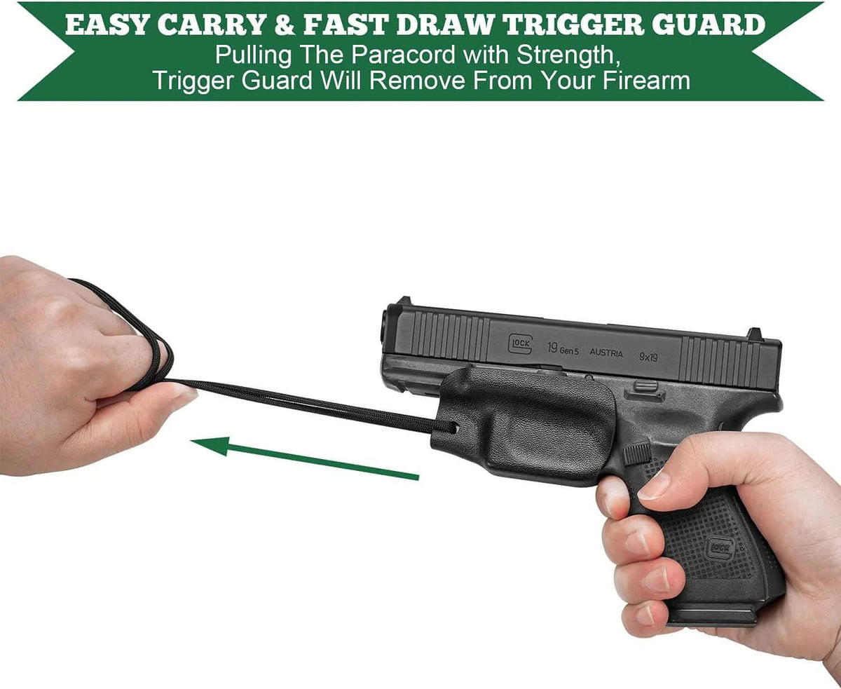 Kydex Trigger Guard Holster w/ Paracord, Glock19/43,Taurus G2C/G3C, Sig P365, Hellcat, Ruger, S&W Gun & Flower