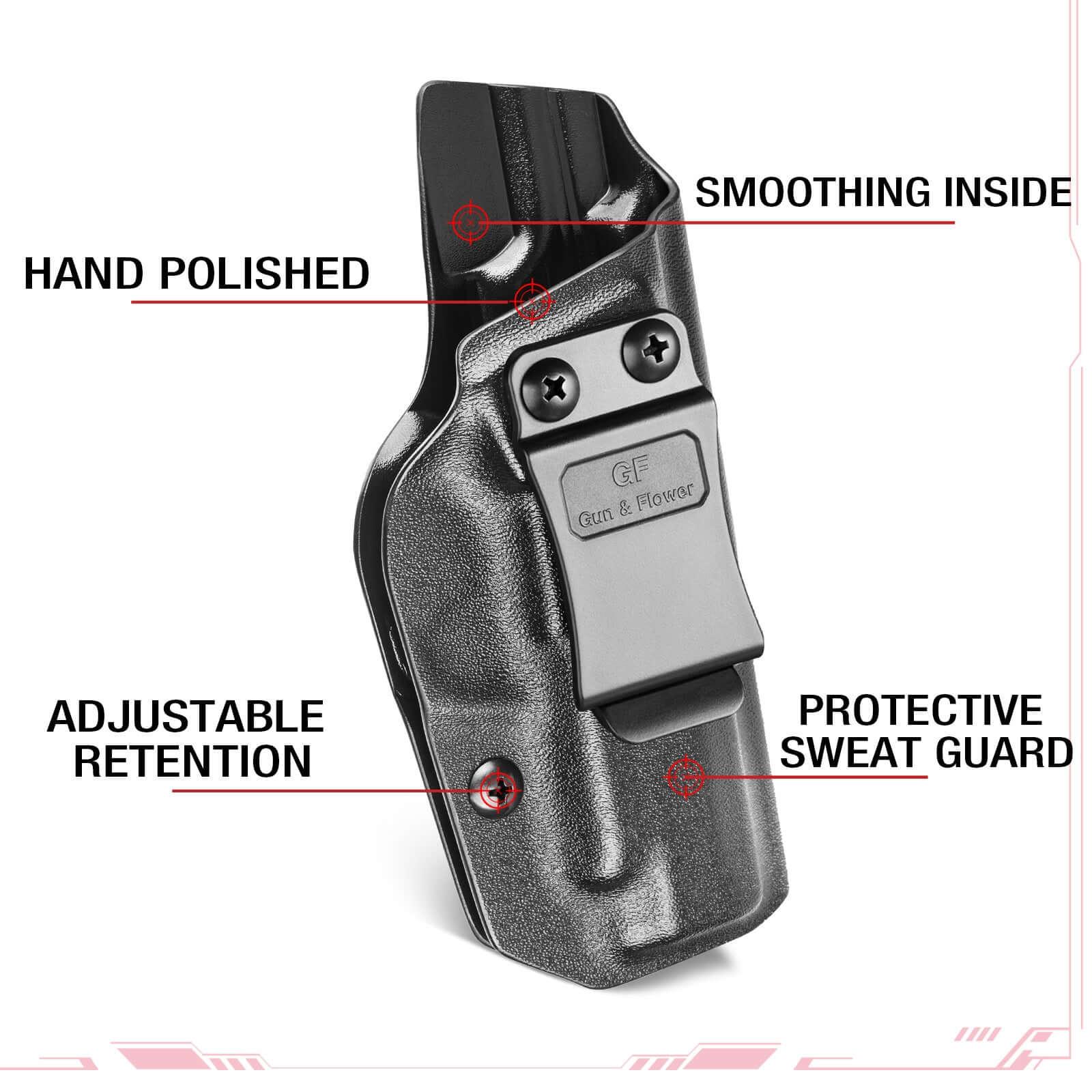 P365XL Holster,IWB Kydex Holster, Fit: Sig Sauer P365 P365 XL P365 SAS P365X P365.380 ACP, Inside Waistband Concealed Carry,Adj. Cant Retention, P365xl Holster Ultimate Comfort & Stability,Right Hand|Gun&Flower Gun & Flower