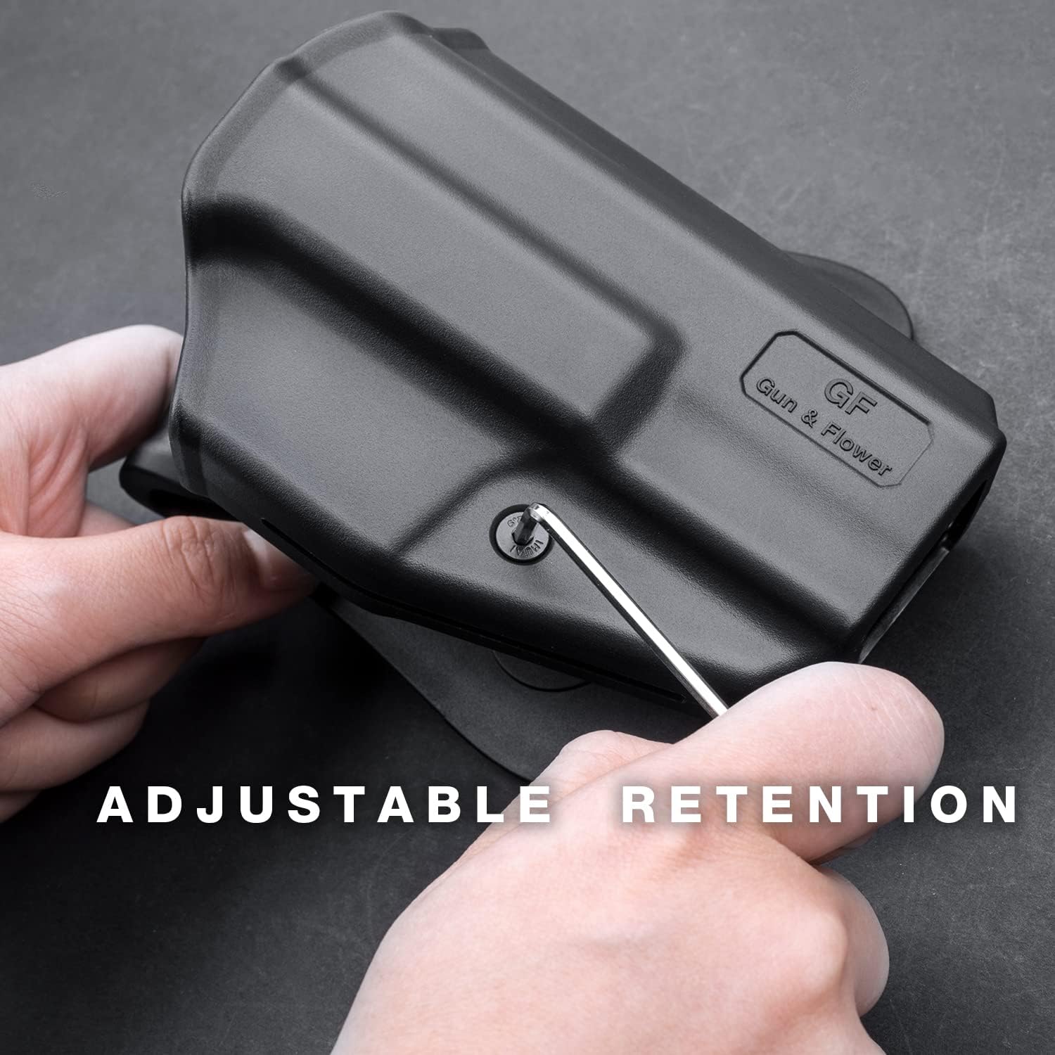 OWB Holster Compatible with G17 Gen3-5 G17 Gen4 MOS G17 Gen5 MOS G19 Gen3-5 G19 Gen4 MOS G19 Gen5 MOS Glock 26 Gen3-5 G34 G19X G34 Gen5 G44 G45 MOS. Outside Waistband Carry Holster with Level I Retention-Right Hand GUN & FLOWER