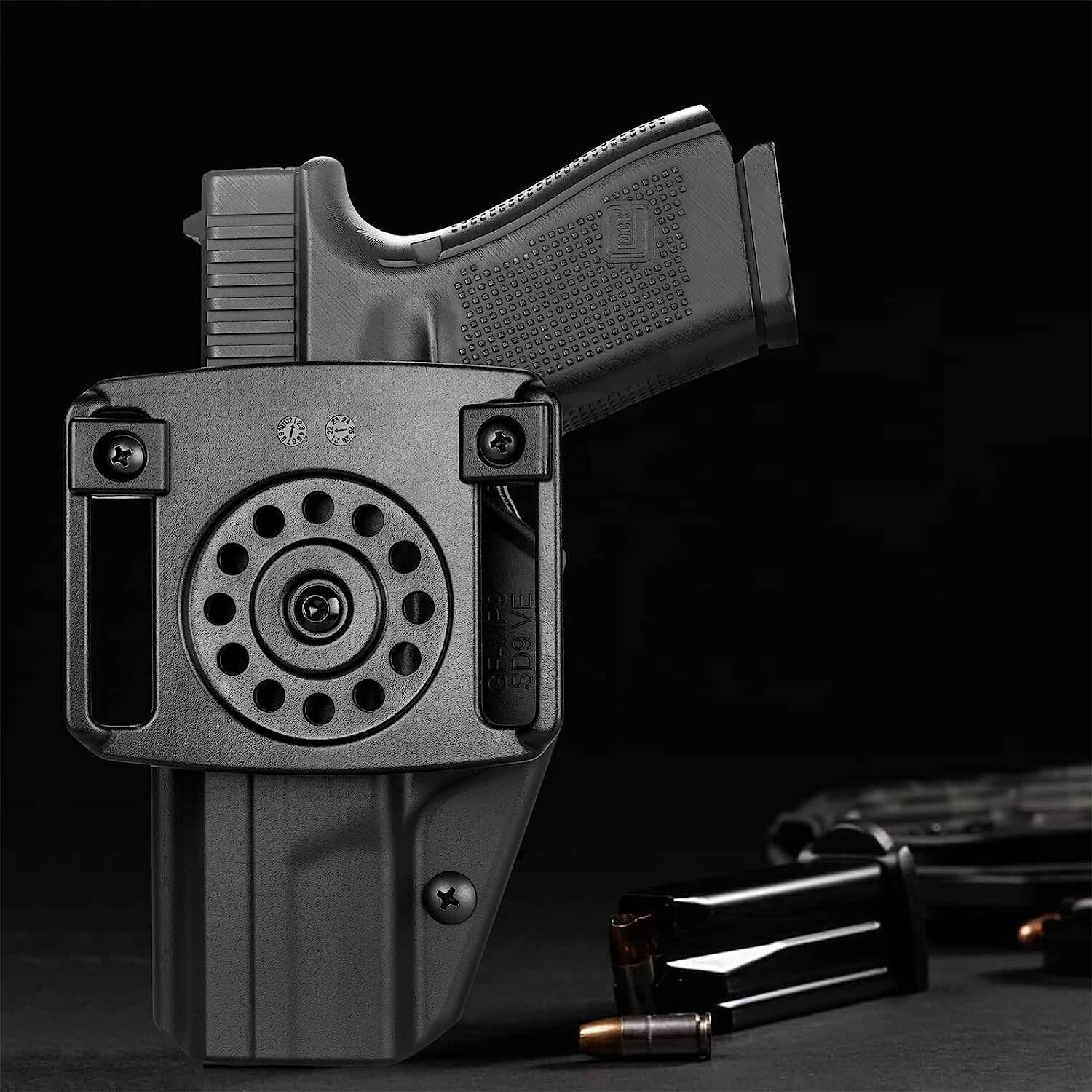 Belt Loop Attachment, Fit Belt Size from 1.5'' to 2.25'', Polymer Belt Loop for Holsters and Attachments, Outside Waistband Carry Gun Accessoires polymerholster