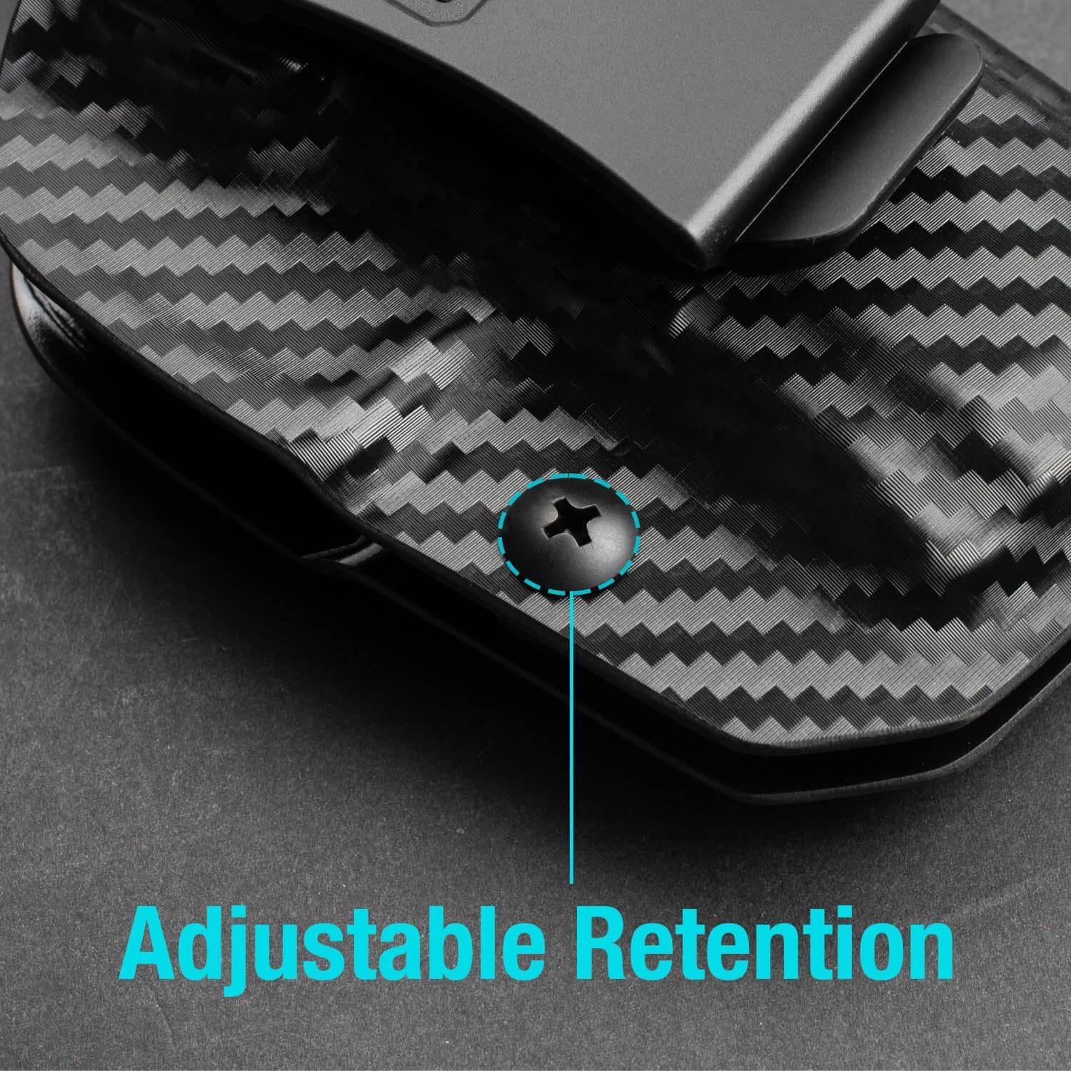 CARBON FIBER IWB kydex Holster for Glock 17 Gen3-5 G19 Gen3-5 G19X G23 Gen3-4 G22 Gen3-4 G31 Gen3-4 G32 Gen3-4 G44 G45 - Inside waistband concealed carry, Right Hand | Gun & Flower Gun & Flower