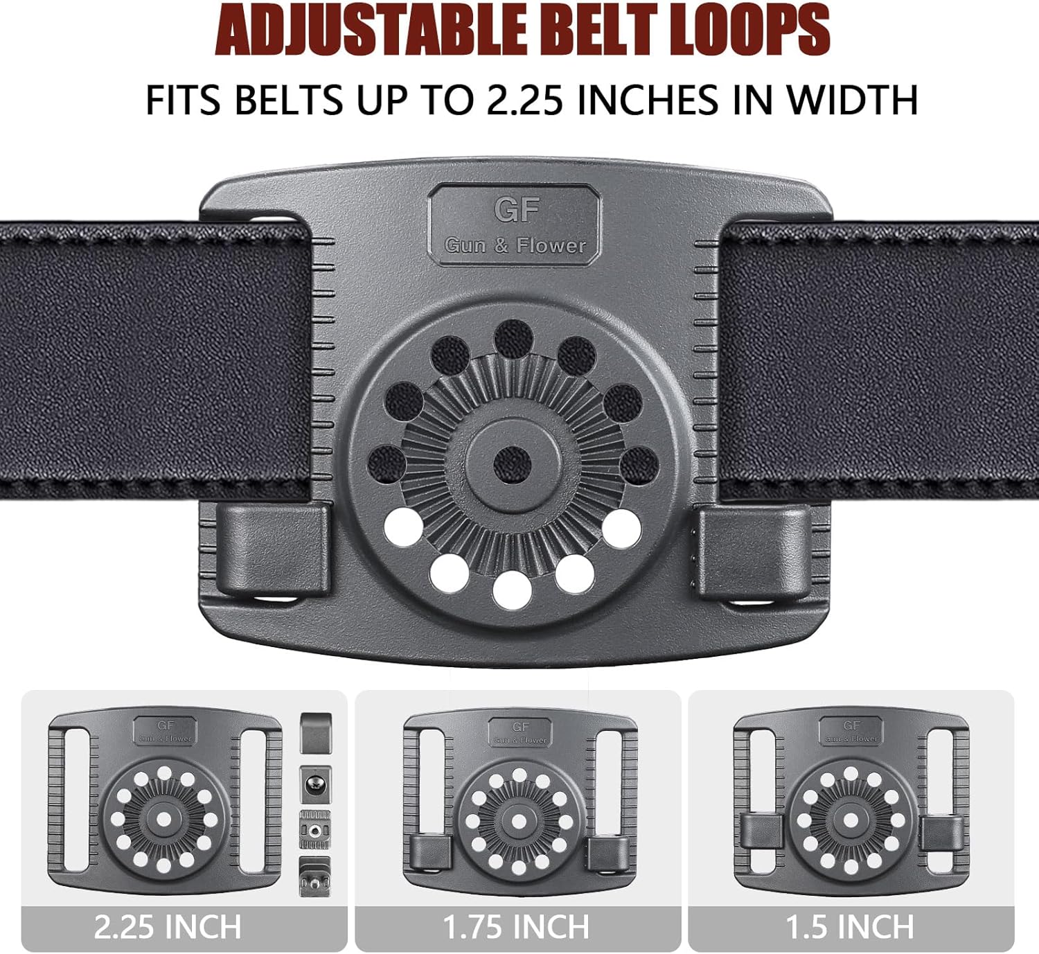 GUN & FLOWER OWB Makarov PM Holster - Level 2 Index Finger Release, 360° Adjustable Tactical Belt Loop Fits 1.5"-2.25" Width, Optics Ready for Red Dot, Right Hand Draw, Open Muzzle Design (Black) polymerholster