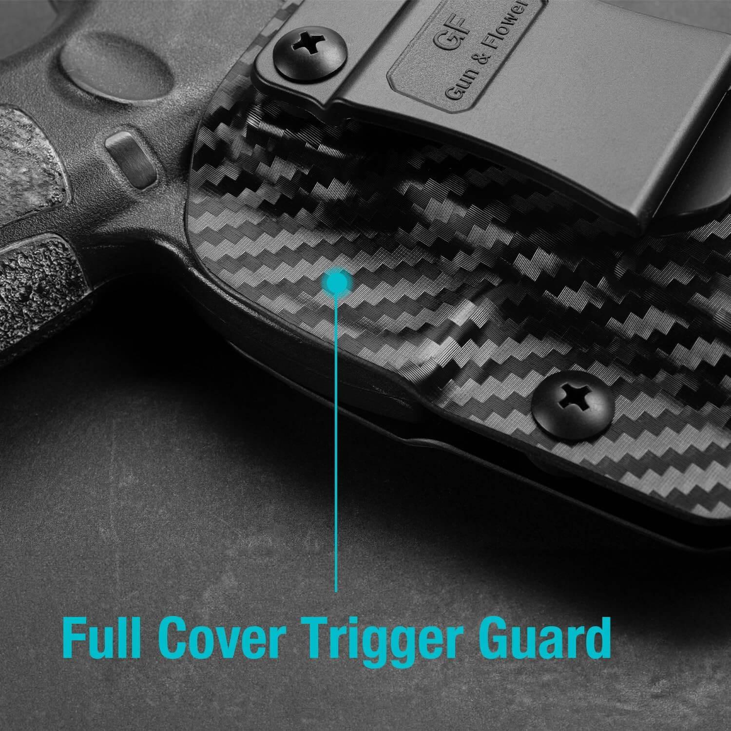 CARBON FIBER IWB kydex Holster for Glock 17 Gen3-5 G19 Gen3-5 G19X G23 Gen3-4 G22 Gen3-4 G31 Gen3-4 G32 Gen3-4 G44 G45 - Inside waistband concealed carry, Right Hand | Gun & Flower Gun & Flower