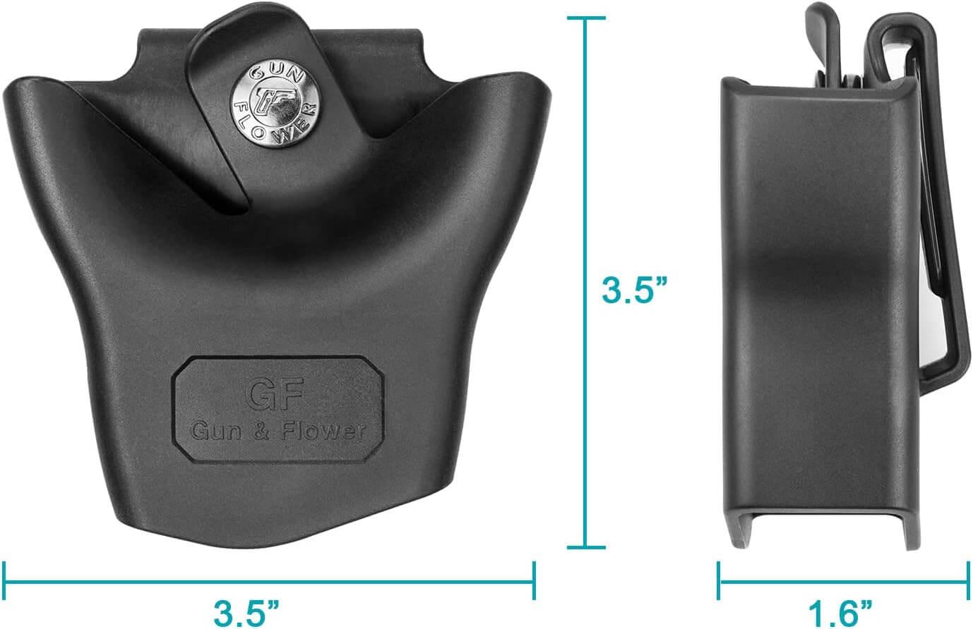 Polymer Handcuff Case Fit ASP Cuffs Hinged Handcuffs Chain Handcuffs Handcuff Holder, Fit 1.5'' 1.75'' 2.0'' security Belt Gun & Flower