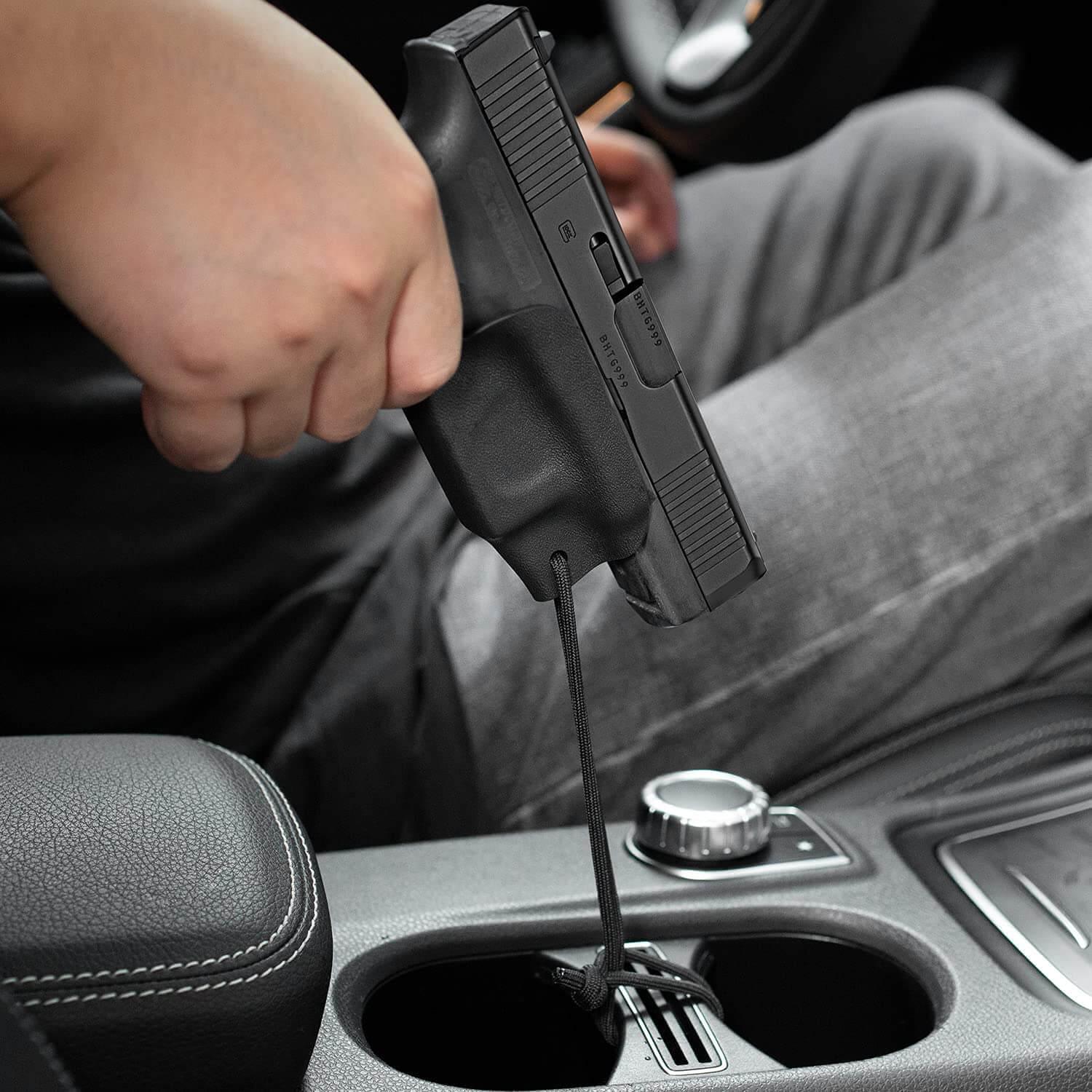 Kydex Trigger Guard Holster w/ Paracord, Glock19/43,Taurus G2C/G3C, Sig P365, Hellcat, Ruger, S&W Gun & Flower