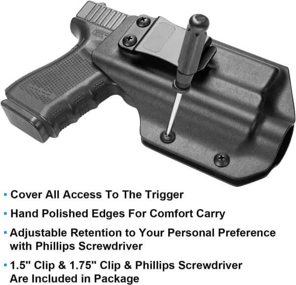 Carbon Fiber Texture M&P Shield 9mm EZ IWB KYDEX Holster, Also Fit M&P 380 Shield EZ, Right Hand | Gun & Flower Gun & Flower