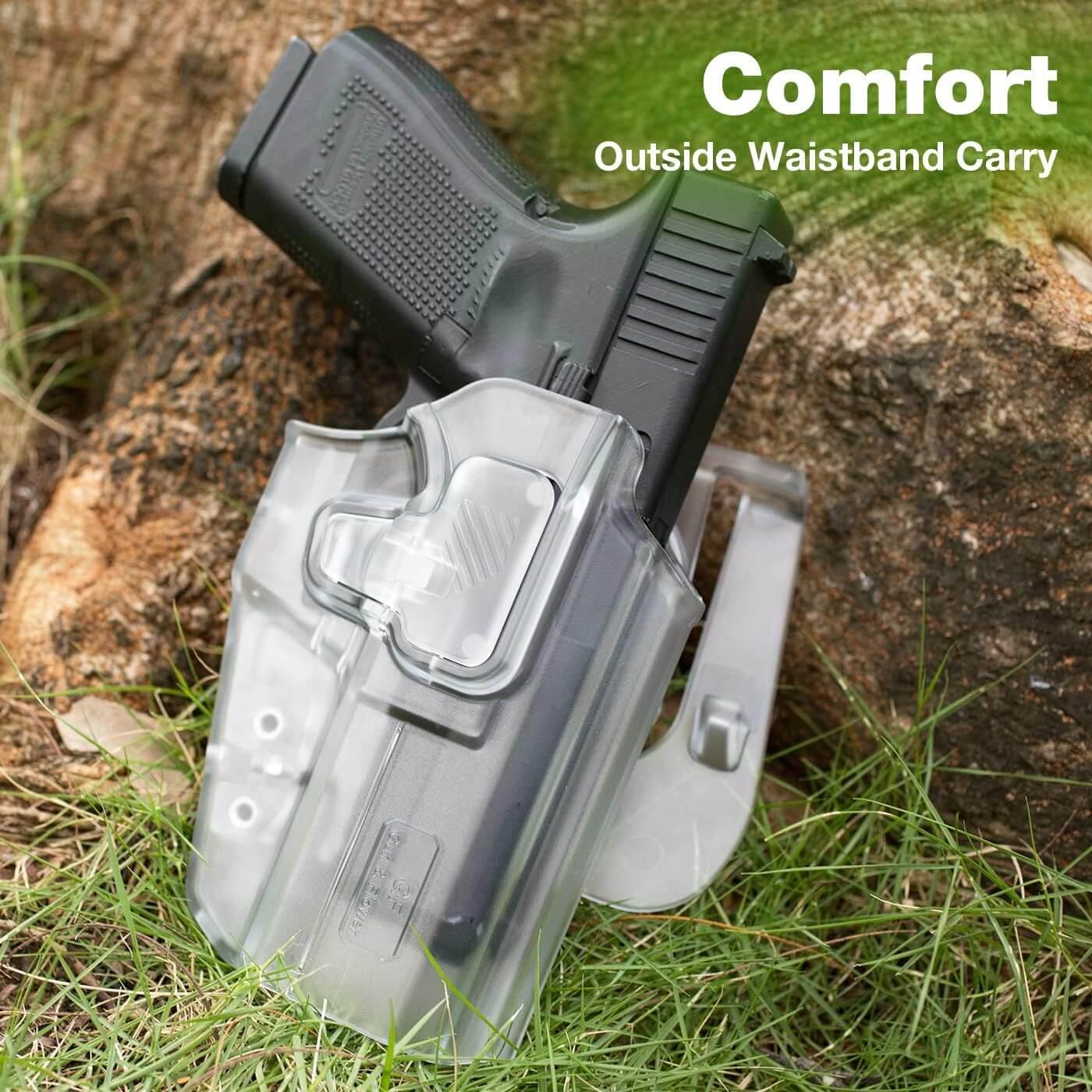 Frosted Clear OWB Polymer Holster for Taurus G2C G3C Millennium G2 PT111 PT140, Right Hand | Gun & Flower Gun & Flower