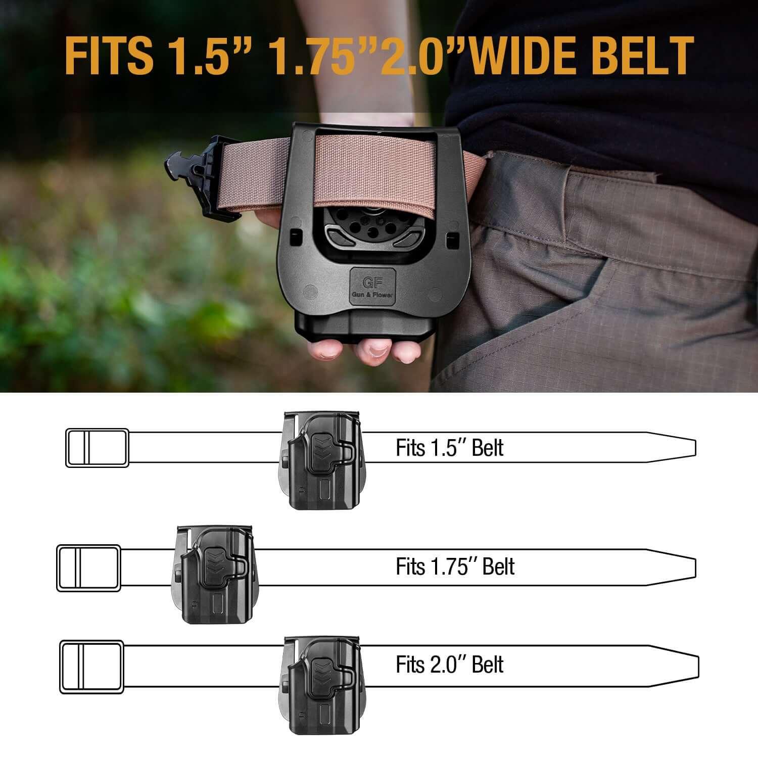 Level II Sig P365 TLR6 OWB Holster Compatible with: Sig Sauer P365 Nitron Micro-Compact/P365 SAS with Streamlight TLR-6/TLR-6HL/TLR-6HL Pistol Gun & Flower