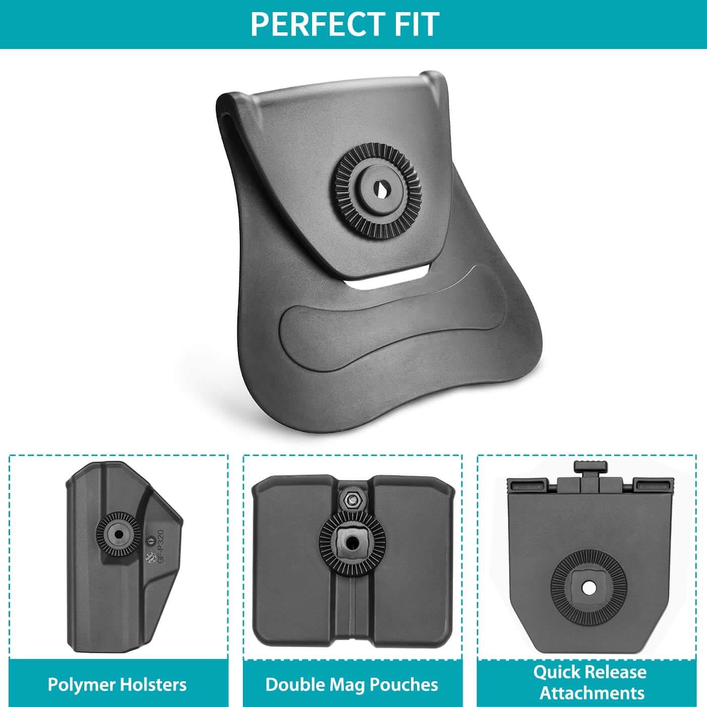 OWB Universal Adjustable Paddle for Holsters and Mag Pouches Gun & Flower