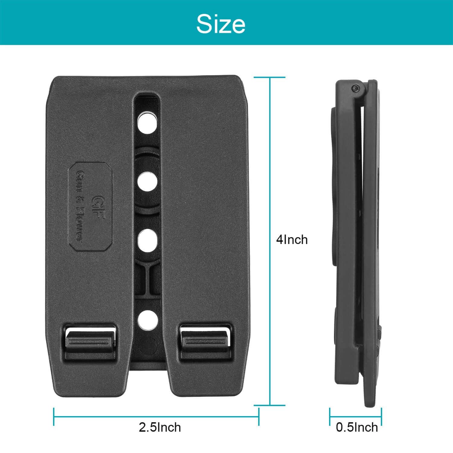 MOLLE Adapter Polymer Modular Attachment for Gun Holsters/Magazine Pouches 1/2/4 Pack | Gun & Flower Gun & Flower