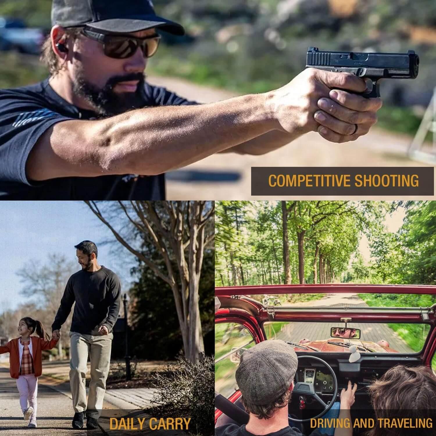 OWB Holster Fit Glock 19/19X/44/45 (gen 1-5) & Glock 23/32 (gen 3-4) with Streamlight TLR8/TLR8A, Outside Waistband Holster|Gun & Flower Gun & Flower