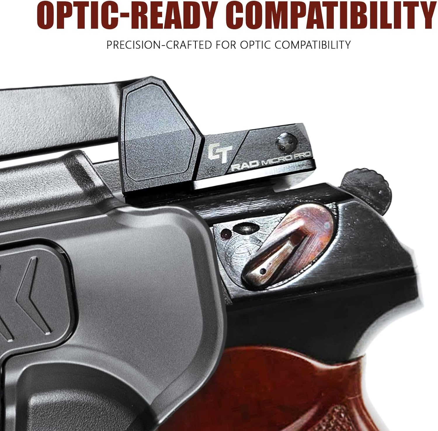 GUN & FLOWER OWB Makarov PM Holster - Level 2 Index Finger Release, 360° Adjustable Tactical Belt Loop Fits 1.5"-2.25" Width, Optics Ready for Red Dot, Right Hand Draw, Open Muzzle Design (Black) polymerholster