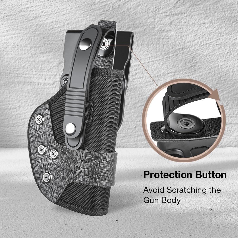 Gun & Flower OWB Nylon PE Level II Holster for Glock 17 19 19x 22 23 31 32 44/45/43/43X/48/Taurus G2C/G3C/Millennium G2 PT111/PT140, S&W M&P Shield 9mm/ M&P Shield M2.0 9mm GUN & FLOWER