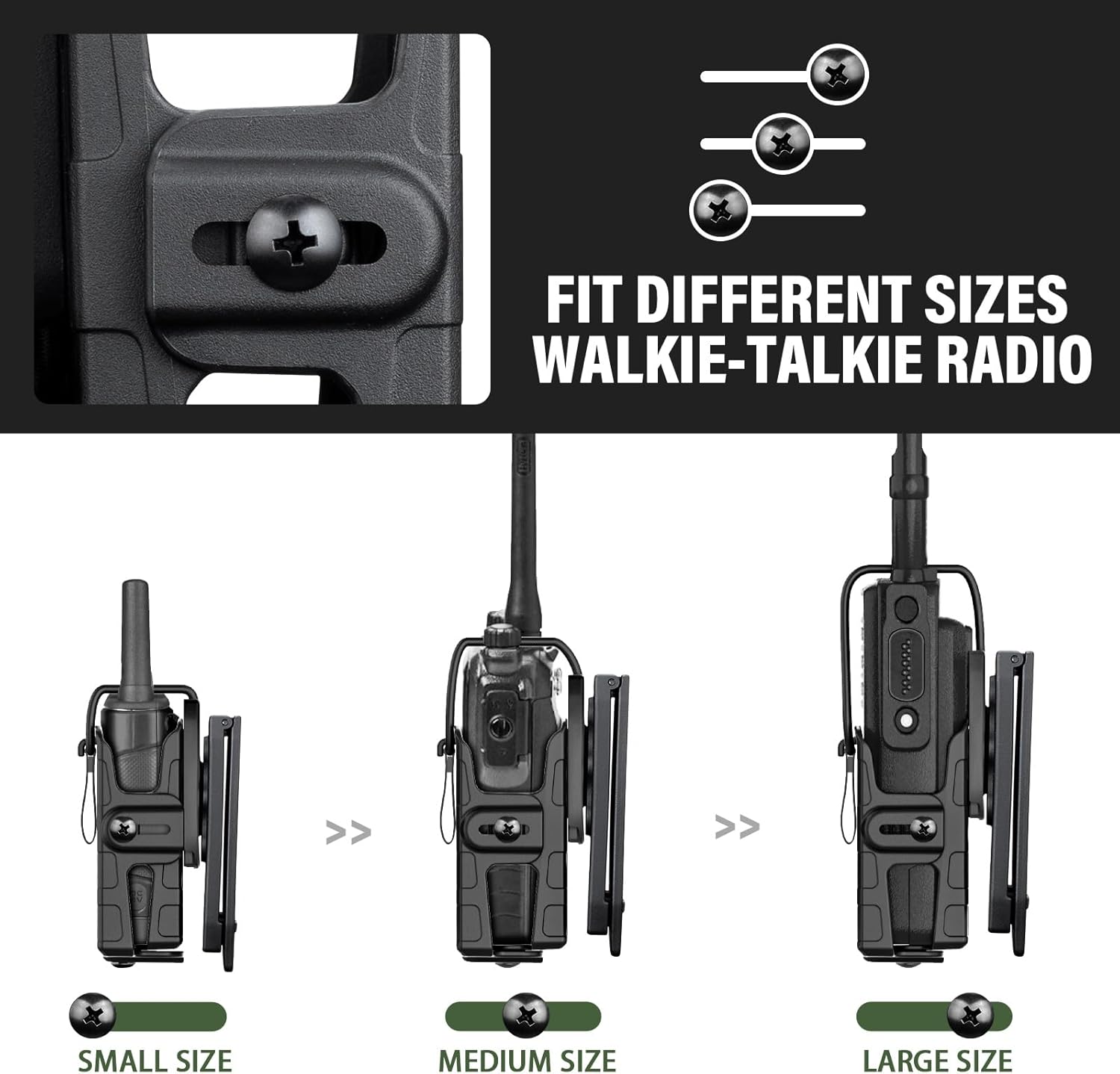 Gun & Flower Molle – Durable Black for Radios, Secure Fit, Easy Attachment for Outdoor, Tactical, and Work Use GUN & FLOWER