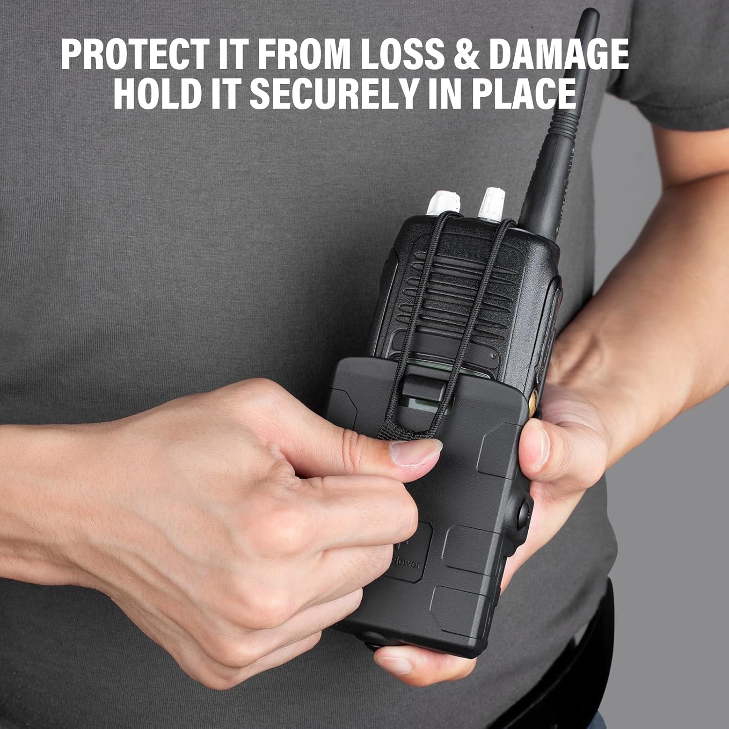 GUN & FLOWER Belt Clip – Durable Black for Secure Fit, Radios, Easy Attachment for Tactical, Outdoor, and Work Use polymerholster