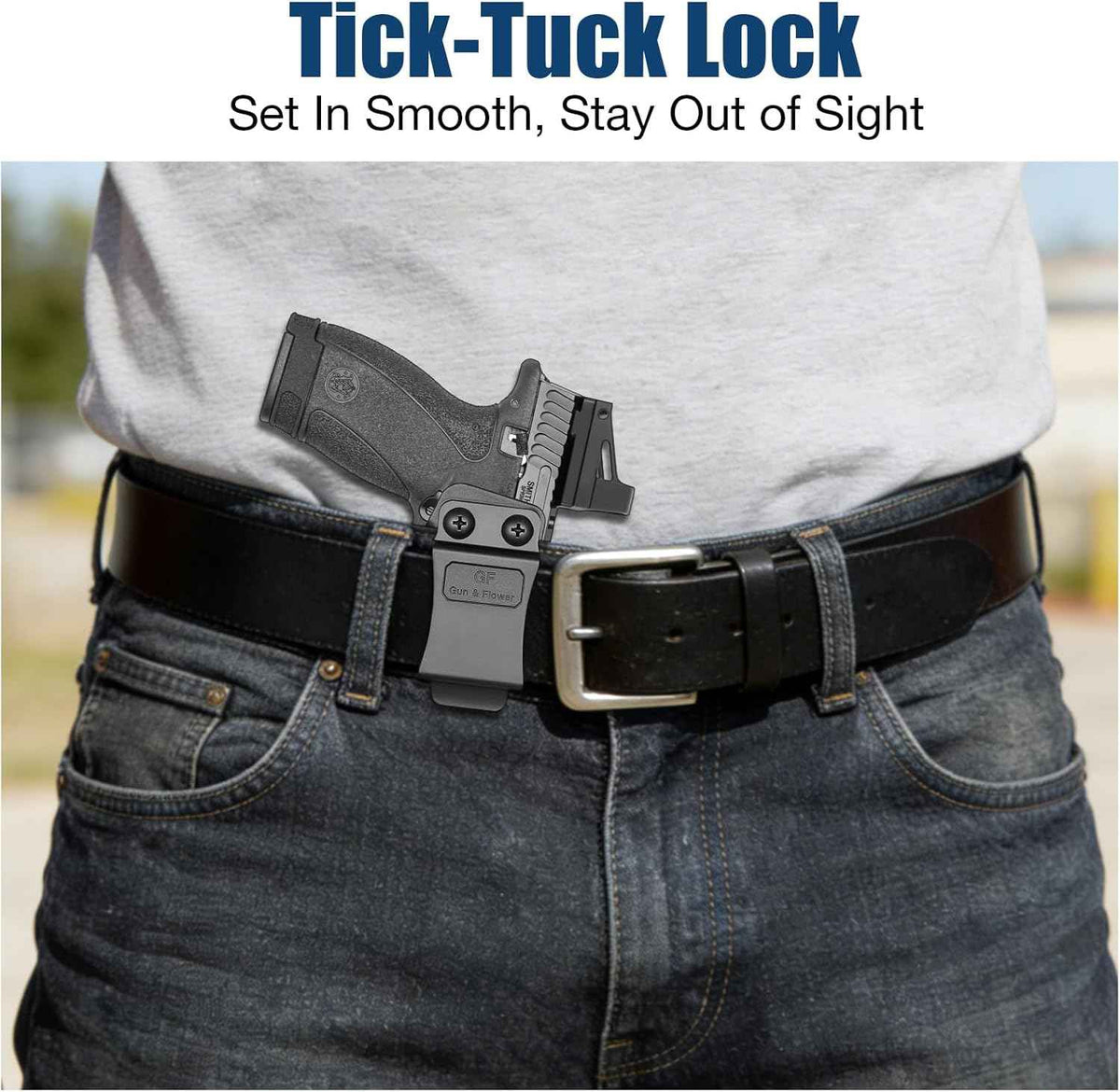 Smith & Wesson Bodyguard 2.0 IWB Holster - Level I Retention, Fixed 1.5" Belt Clip, Injection Molded Polymer Inside Waistband Concealed Carry, Right Hand