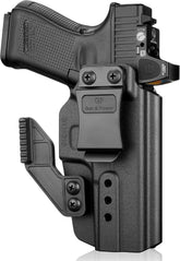 Glock 17/19 IWB Holster with Claw - Optic Cut, Adjustable Ride Height & Retention, Fits G19X/34/44/45 (Gen 1-5), G32 (Gen 3-4) & MOS Models, Right Hand GUN & FLOWER