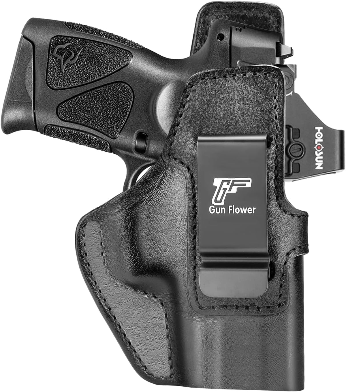 GUN & FLOWER Taurus G3C/G2C IWB Leather Holster - Premium Leather, Optic Cut & Appendix Concealed Carry, Fits 1.5"-1.75" Belts, Right Hand for G3C Toro/TX22 Compact/PT111/PT140 G2 - Polymerholster