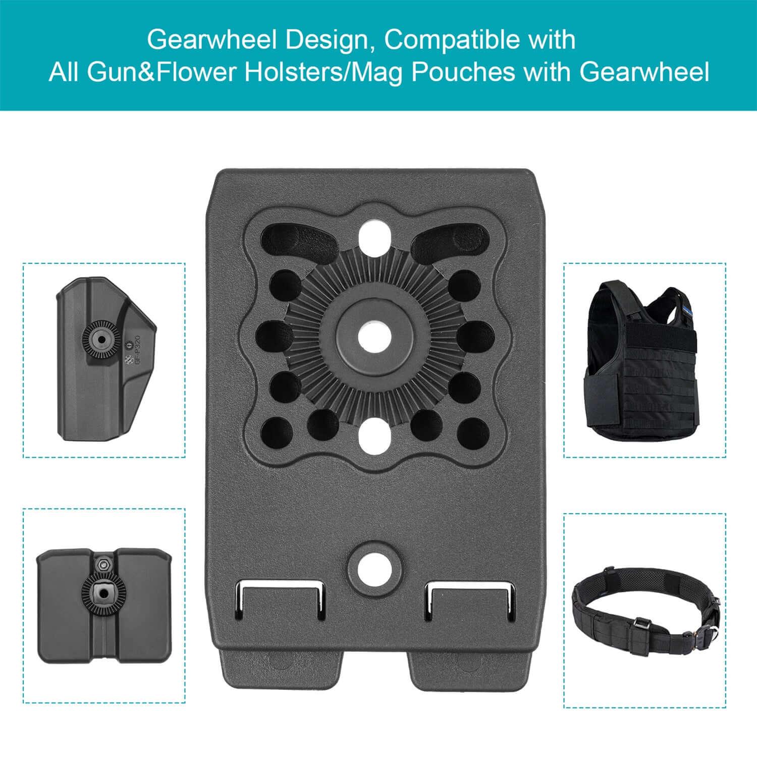 MOLLE Adapter Polymer Modular Attachment for Gun Holsters/Magazine Pouches 1/2/4 Pack | Gun & Flower Gun & Flower