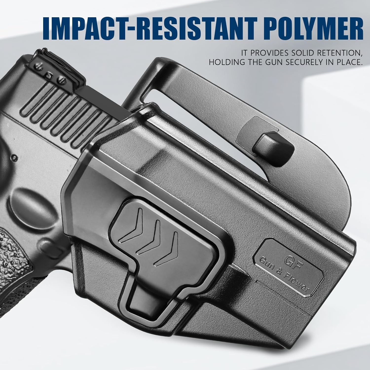 GUN & FLOWER OWB Paddle Holster Fits Taurus G2C/G3C, Taurus Millennium G2 PT111/PT140, Outside Waistband Carry Paddle w/Molle Adapter, Level II Index Finger Release, 360 Degrees Adjustable, Right Hand