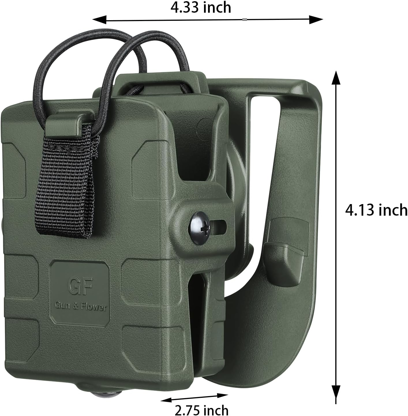 Gun & Flower Universal Tactical Radio Holster for Two-Way Walkie Talkies, Radio Pouch for Motorola, Kenwood, HYTERA Many Types, Accessories, Adjustable Storage with 1 Pack GUN & FLOWER