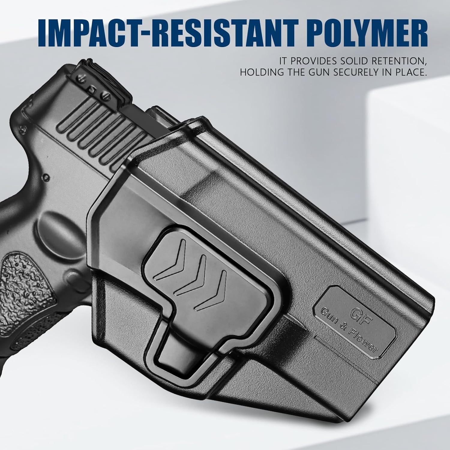 GUN & FLOWER OWB Holster Fits Taurus G2C Taurus G2S Taurus G3C Taurus PT111 Millennium G2 Taurus PT140 Millennium G2, Outside Waistband Carry Belt Clip w/Molle Adapter, Level II Index Finger Release, 360 Degrees Adjustable, Right Hand polymerholster
