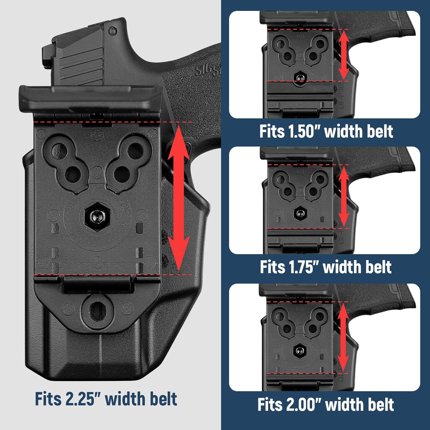 Gun & Flower Belt Clip Holster, OWB Holster for Sig Sauer P365 / P365X / P365 SAS / P365 .380, Index Finger Release, Adjustable Cant, Outside Waistband Carry, Not for XL or XMacro polymerholster
