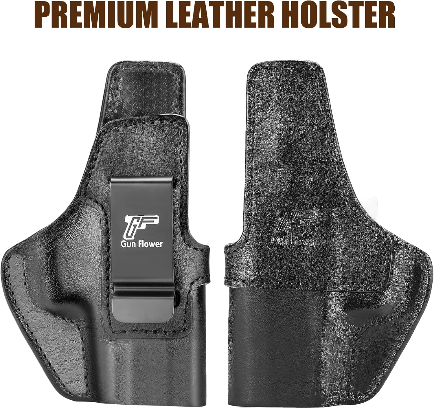 GUN & FLOWER Taurus G3C/G2C IWB Leather Holster - Premium Leather, Optic Cut & Appendix Concealed Carry, Fits 1.5"-1.75" Belts, Right Hand for G3C Toro/TX22 Compact/PT111/PT140 G2 GUN & FLOWER