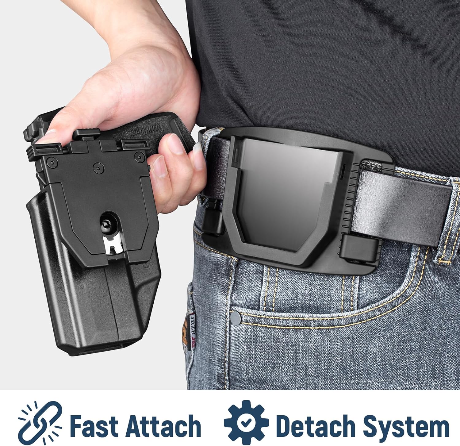 Gun & Flower P365 Quick Release Holster, OWB Holster for Sig Sauer P365X / P 365 SAS / P365 .380 ACP, Fast Detach Base, Index Finger Release, Adjustable Cant, Not for XL/XMacro GUN & FLOWER