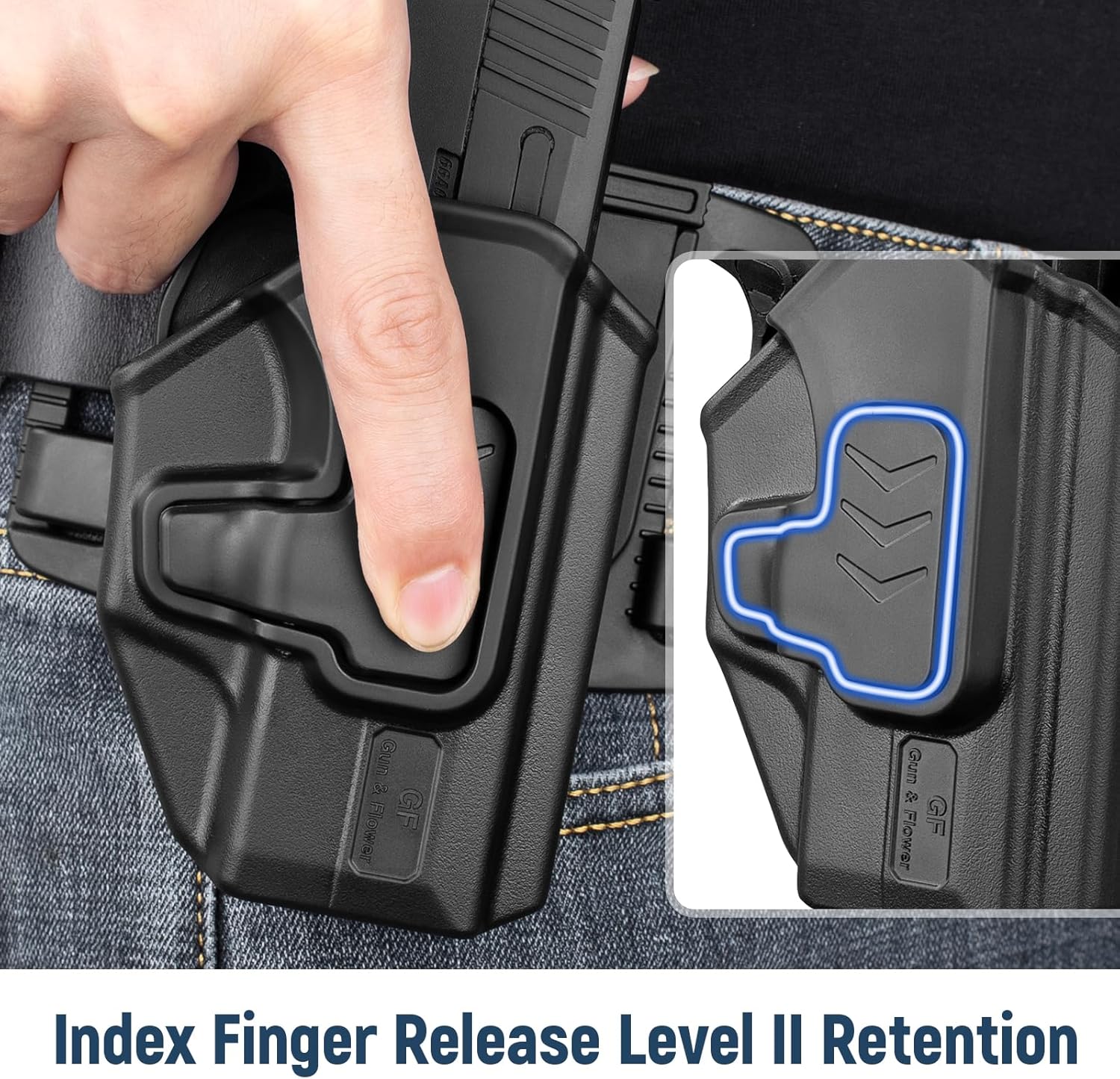 Gun & Flower P365 Quick Release Holster, OWB Holster for Sig Sauer P365X / P 365 SAS / P365 .380 ACP, Fast Detach Base, Index Finger Release, Adjustable Cant, Not for XL/XMacro GUN & FLOWER