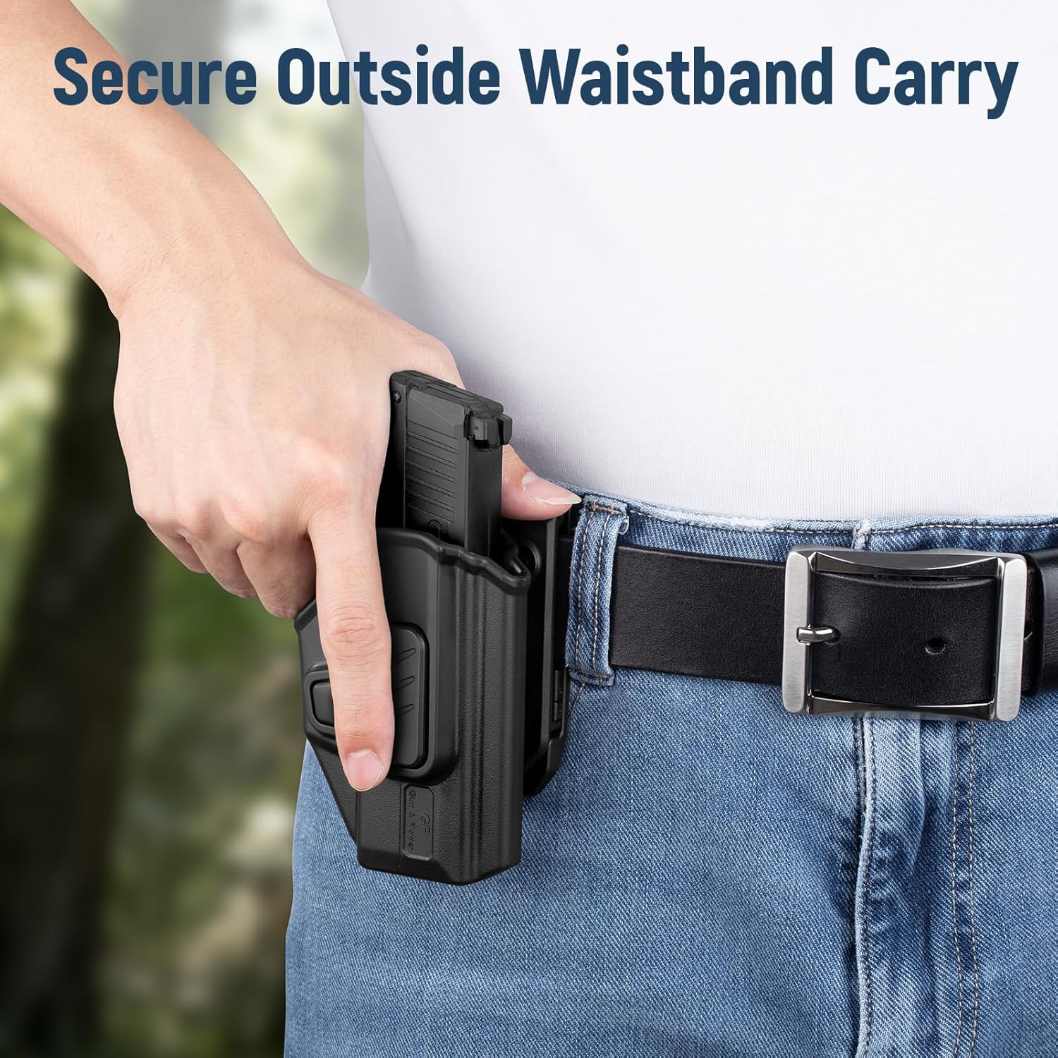Gun & Flower Belt Clip Holster, OWB Holster for Sig Sauer P365 / P365X / P365 SAS / P365 .380, Index Finger Release, Adjustable Cant, Outside Waistband Carry, Not for XL or XMacro polymerholster
