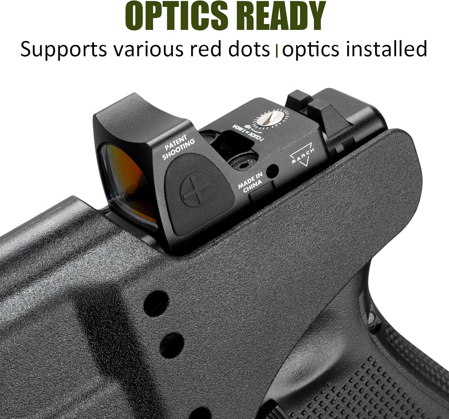 Glock 17/19 IWB Holster with Claw - Optic Cut, Adjustable Ride Height & Retention, Fits G19X/34/44/45 (Gen 1-5), G32 (Gen 3-4) & MOS Models, Right Hand GUN & FLOWER