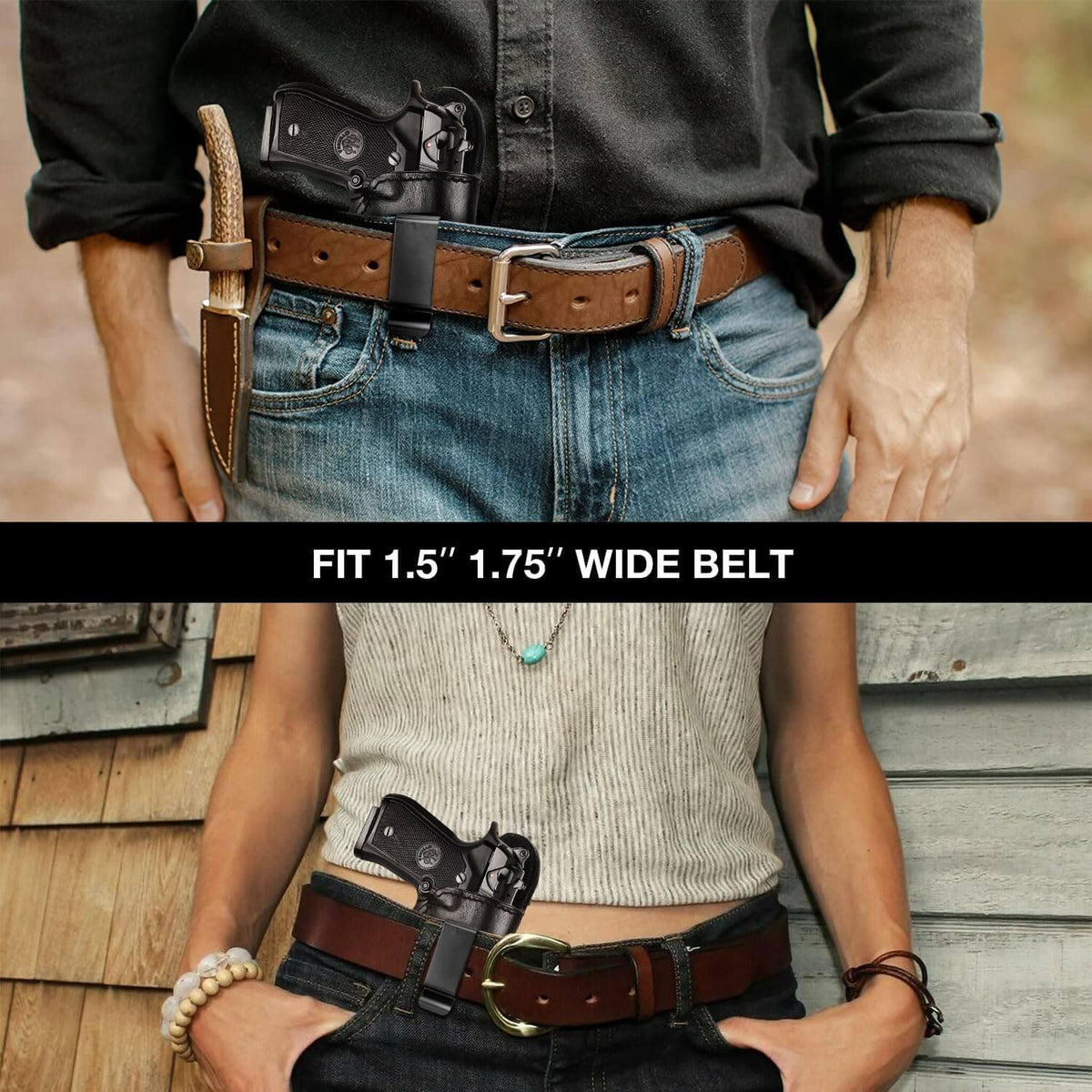 Handmade IWB Leather Holster For Beretta 92 FS|Gun & Flower Gun & Flower