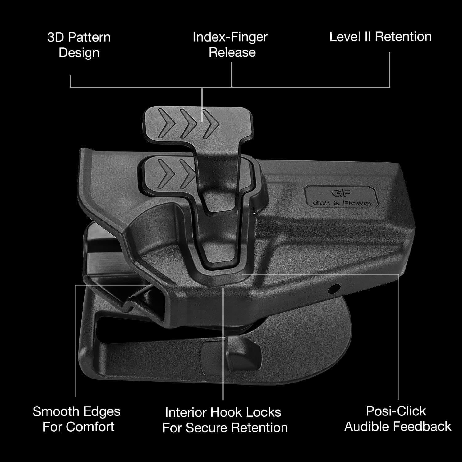 M&P Shield EZ OWB Holster for Smith & Wesson M&P 9mm 380 Shield EZ | Gun & Flower Gun & Flower
