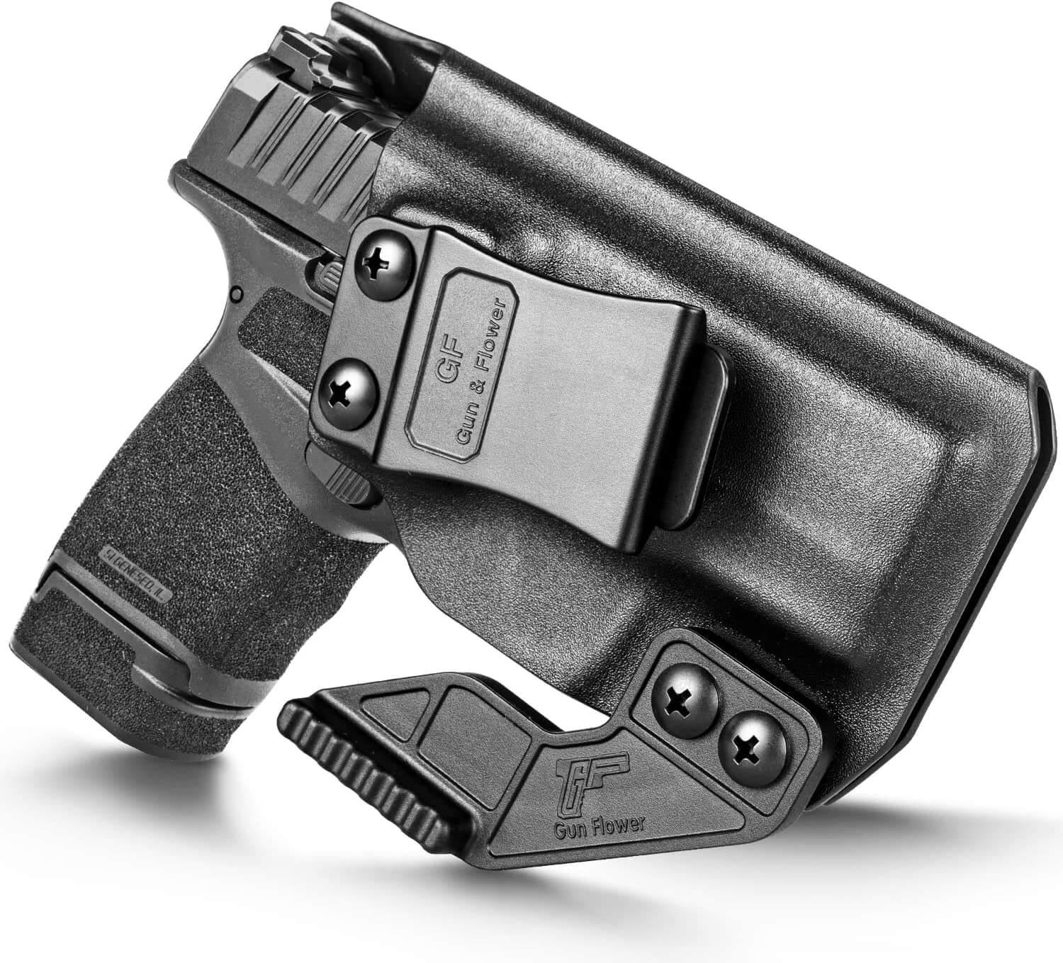 Springfield Hellcat 3" Micro-Compact IWB Kydex Holsters with Claw Adj. Retention | Right Hand Gun & Flower