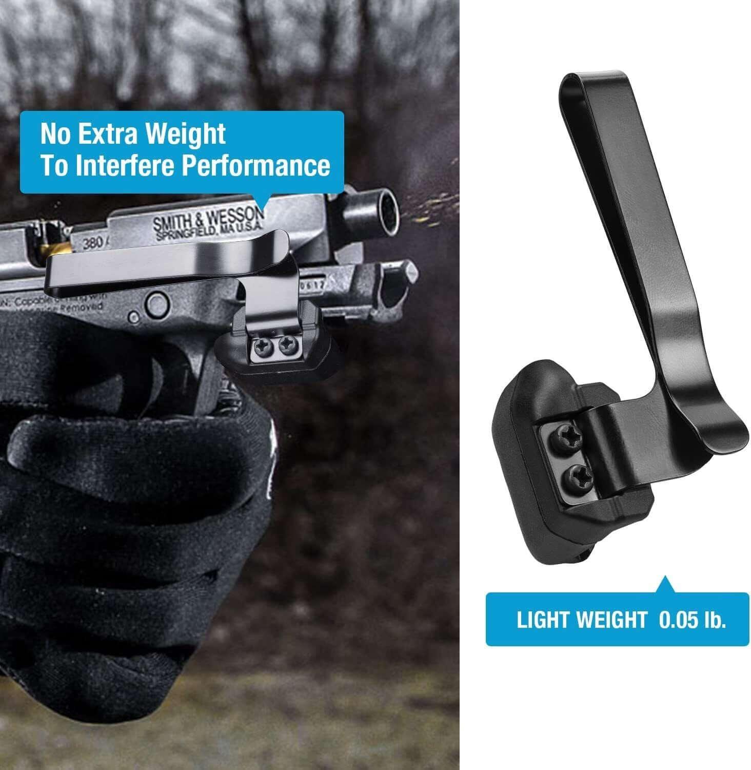 Universal Rail Gun Clip Concealed Carry Gun Clip Fit Gun w/Rail3.1 Inch and Plus | Gun & Flower Gun & Flower