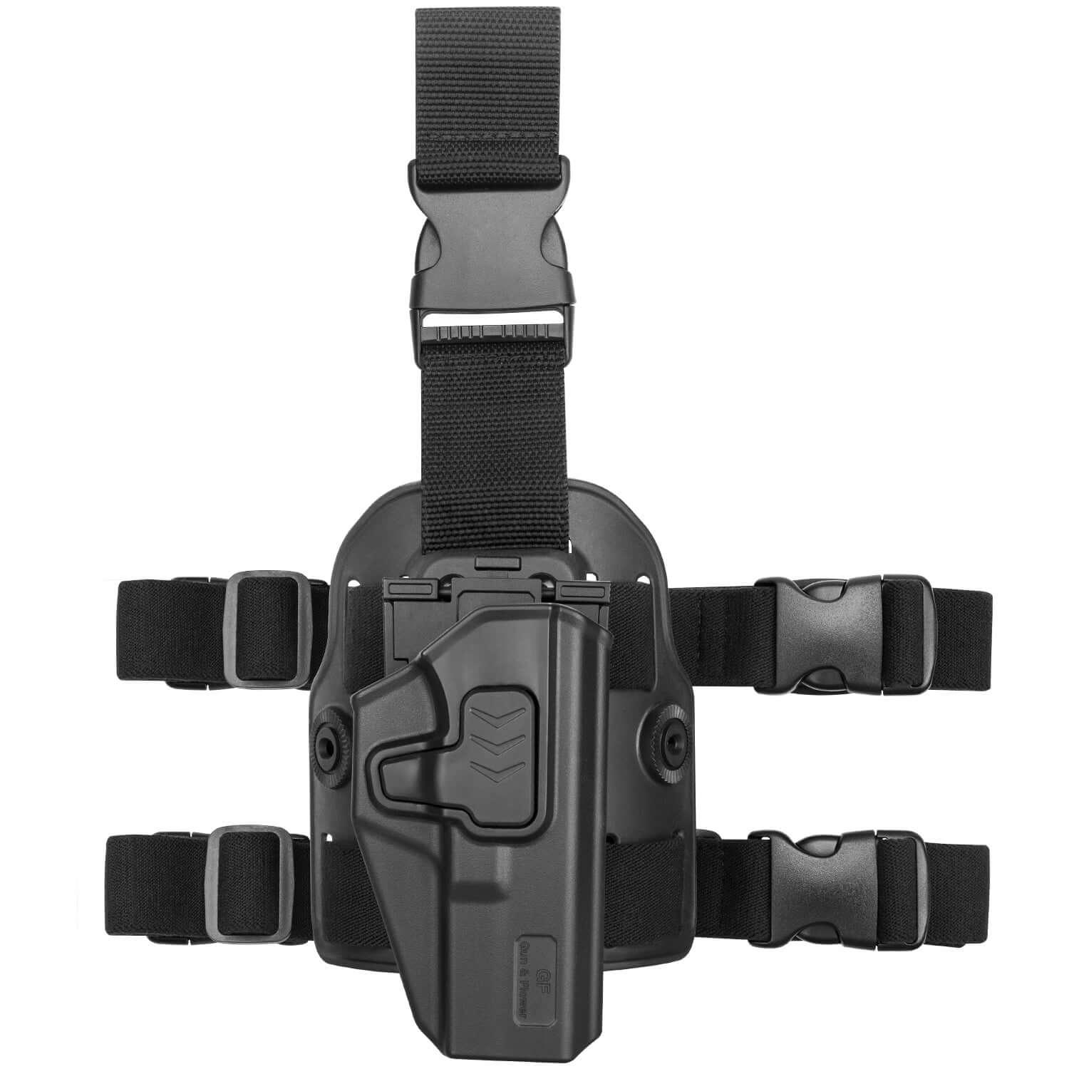 Colt 1911 5'' No Rail Handguns Drop Leg Holster with Level II Retention Index Finger Release OWB Drop Offset Thigh Holster , Right Hand | Gun & Flower Gun & Flower