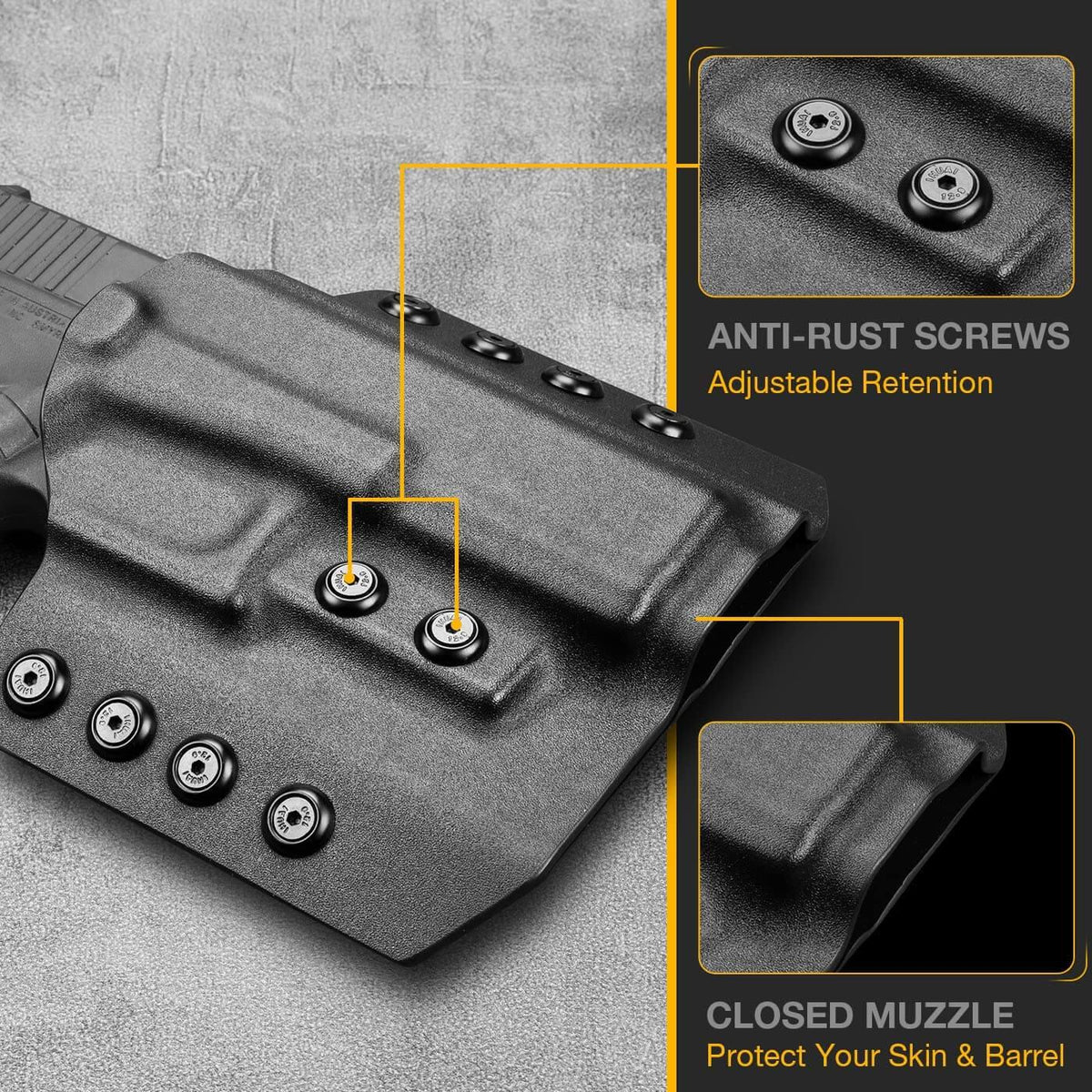 OWB Kydex Holster for CZ P-07 - Right Hand | Gun & Flower - Polymerholster