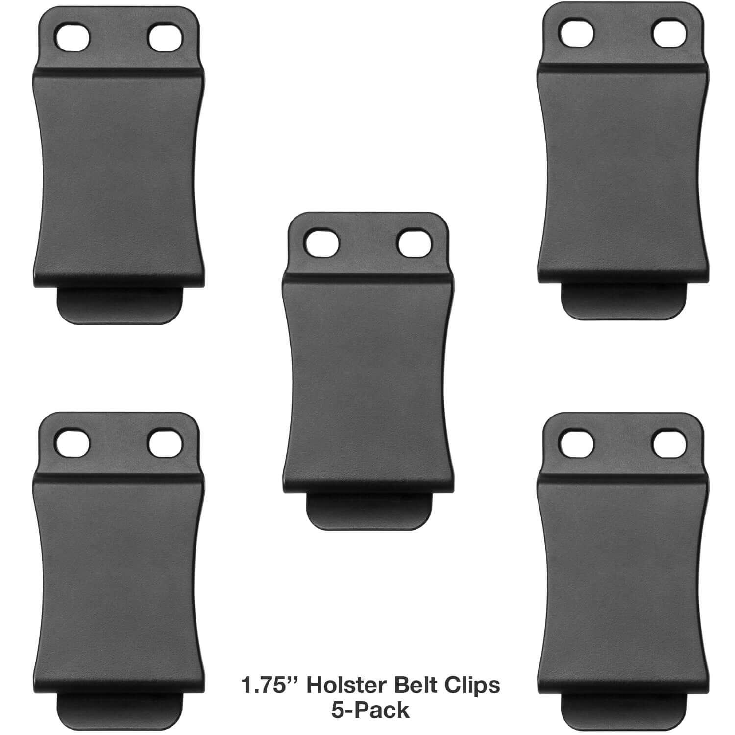 5-Pack 1.5/1.75 Inch Holster Belt Clip for IWB & OWB Sheath | Gun & Flower Gun & Flower