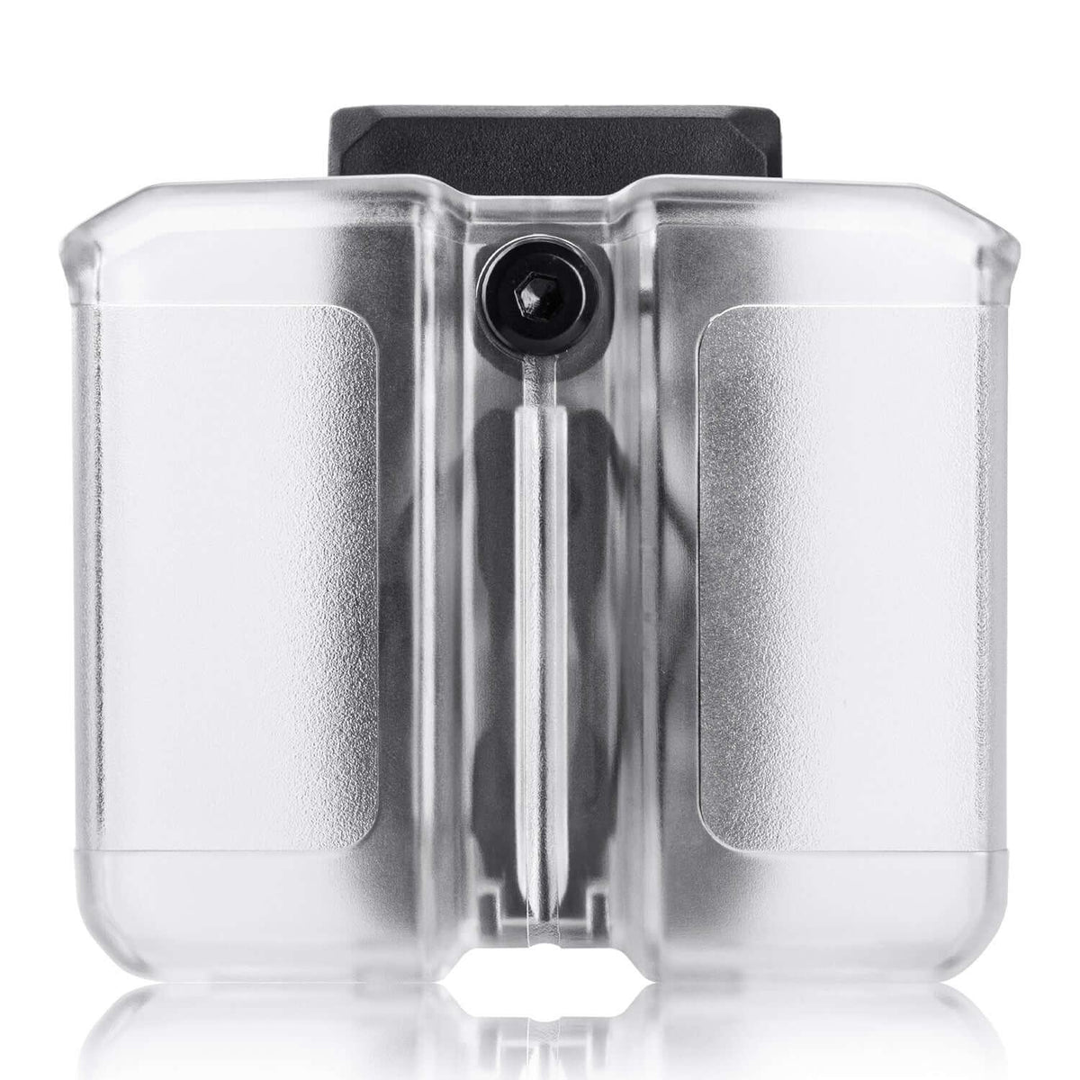Universal Frosted Clear Double Magazine Pouch 9mm .40 Double Stack Mag Holder Mag Holster with 1.5''-2'' Belt Clip | Gun & Flower Gun & Flower