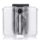 Universal Frosted Clear Double Magazine Pouch 9mm .40 Double Stack Mag Holder Mag Holster with 1.5''-2'' Belt Clip | Gun & Flower Gun & Flower